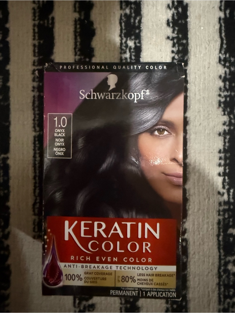Schwarzkopf Keratin Color Permanent Hair Dye - Onyx Black (1.0)